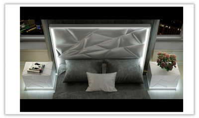 Kiu Faux Leather Upholstered Bedroom Set