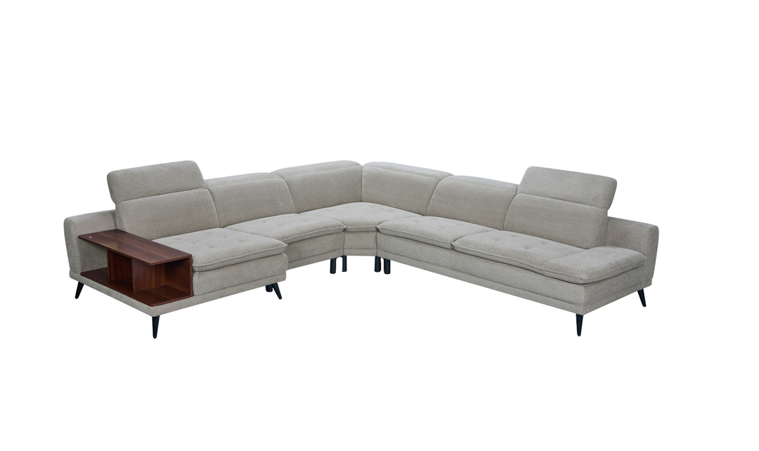 Klaussner 6 Pieces Crescent Sectional Sofa - Jennifer furniture