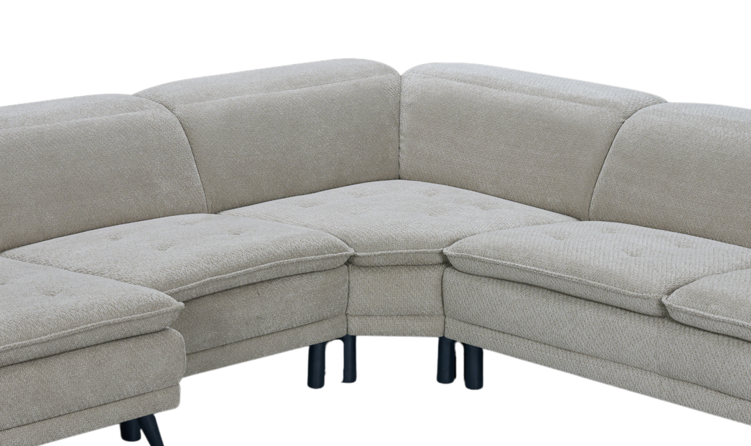 Klaussner 6 Pieces Crescent Sectional Sofa - Jennifer furniture