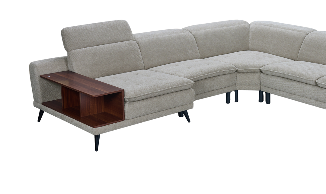 Klaussner 6 Pieces Crescent Sectional Sofa - Jennifer furniture