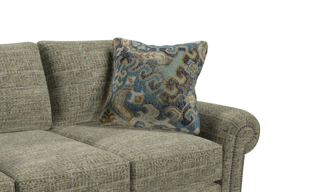 Klaussner Parkston Fabric Traditional Rolled Arm Sofa with Nailhead Trim