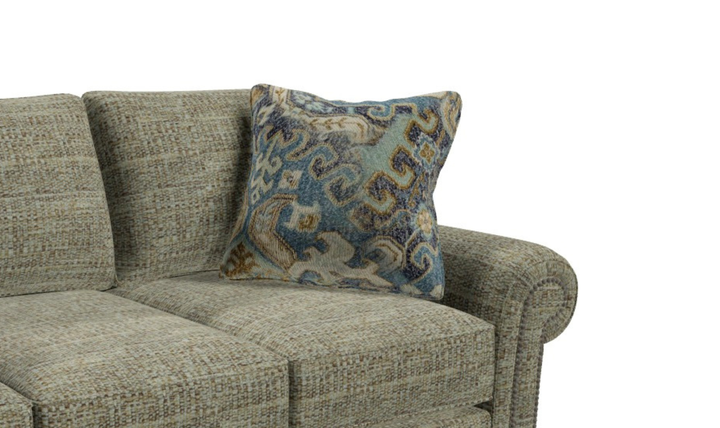 Klaussner Parkston Fabric Traditional Rolled Arm Sofa with Nailhead Trim