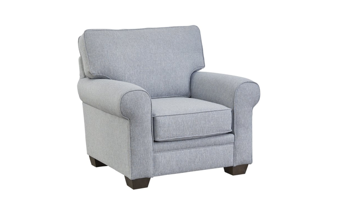 Klaussner Addison Fabric Accent Chair with Rolled Arms - Jennifer Furniture
