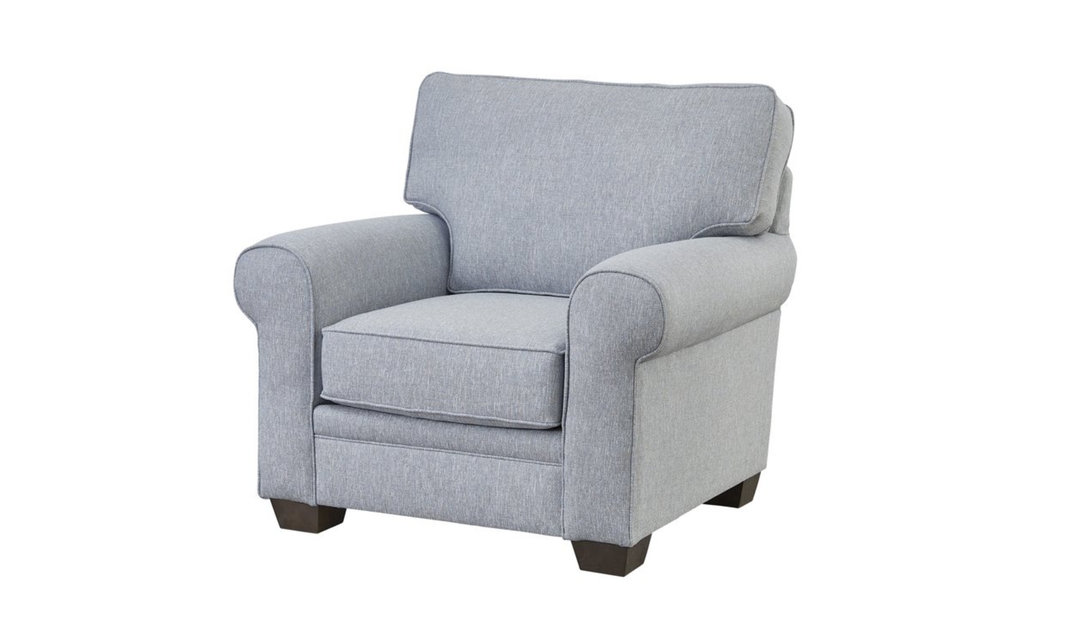 Klaussner Addison Fabric Accent Chair with Rolled Arms - Jennifer Furniture