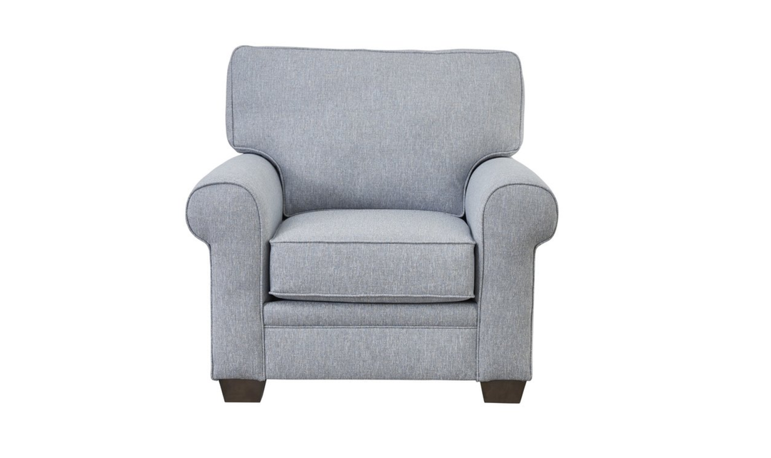 Klaussner Addison Fabric Accent Chair with Rolled Arms - Jennifer Furniture