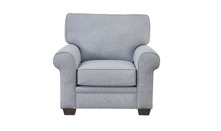Klaussner Addison Fabric Accent Chair with Rolled Arms - Jennifer Furniture