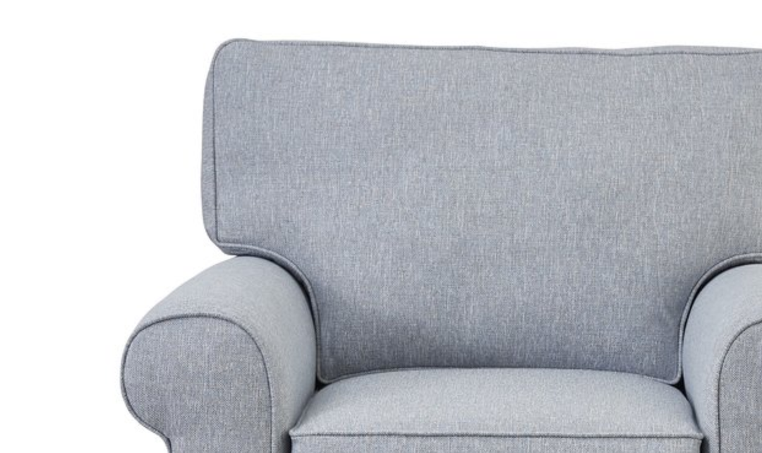 Klaussner Addison Fabric Accent Chair with Rolled Arms