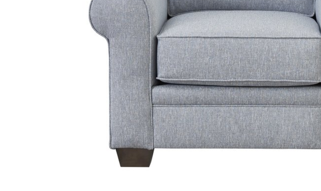 Klaussner Addison Fabric Accent Chair with Rolled Arms