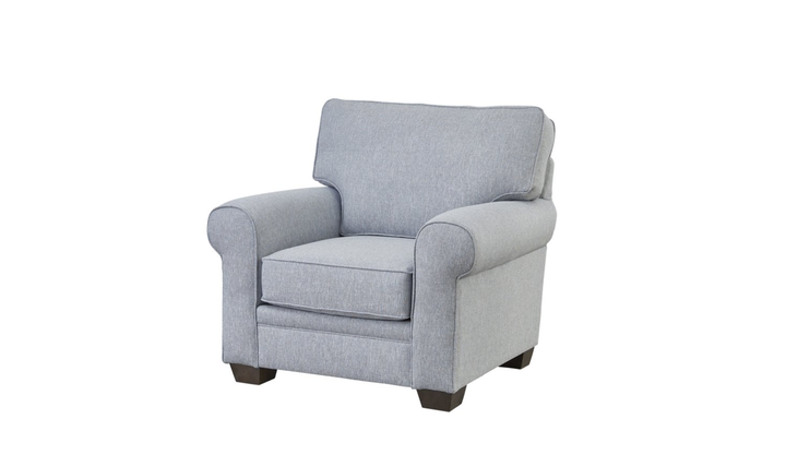 Klaussner Addison Fabric Chair With Rolled Arms - Jennifer furniture