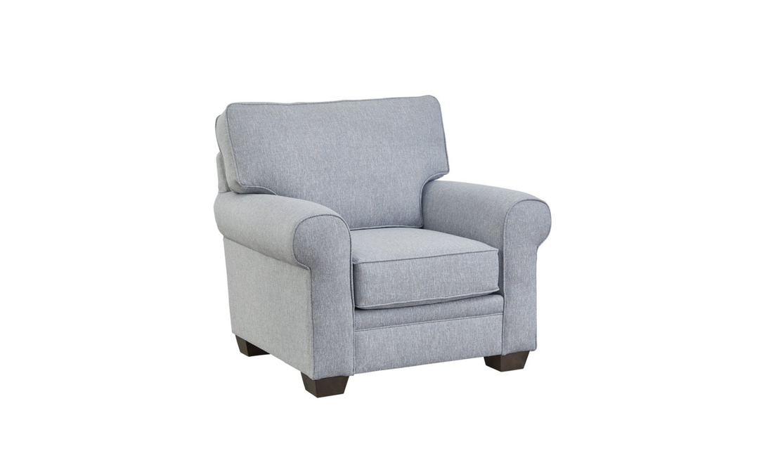 Klaussner Addison Fabric Chair With Rolled Arms - Jennifer furniture