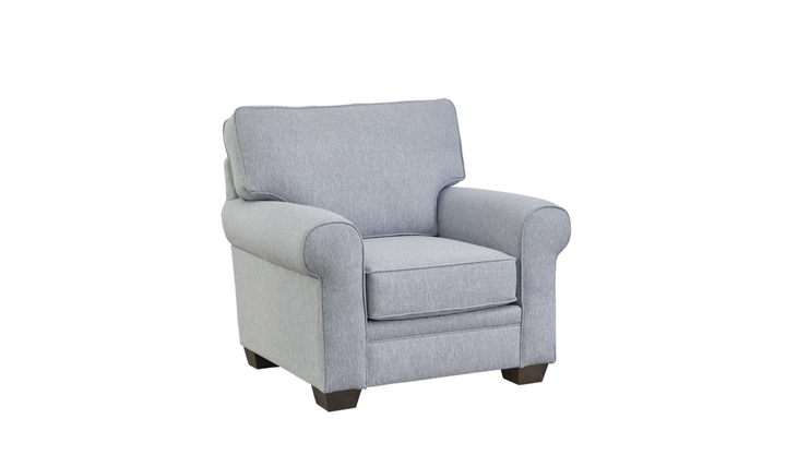 Klaussner Addison Fabric Chair With Rolled Arms - Jennifer furniture