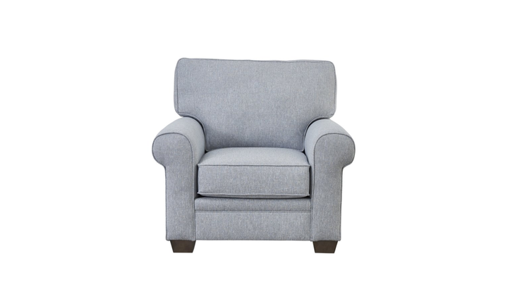 Klaussner Addison Fabric Chair With Rolled Arms - Jennifer furniture