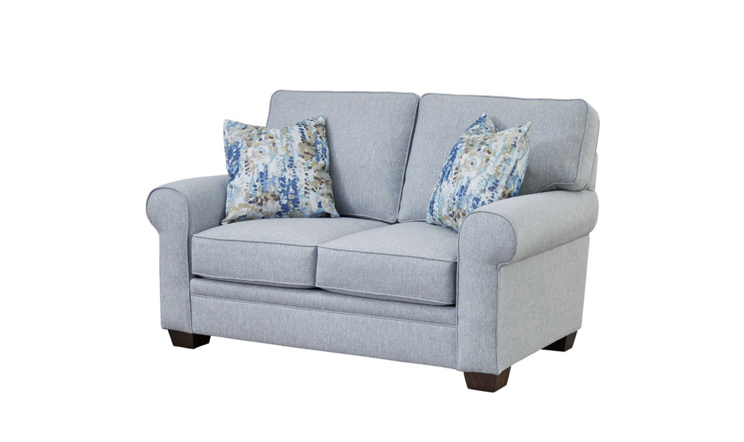 Klaussner Addison Loveseat with Rolled Arms-Jenniferfurniture