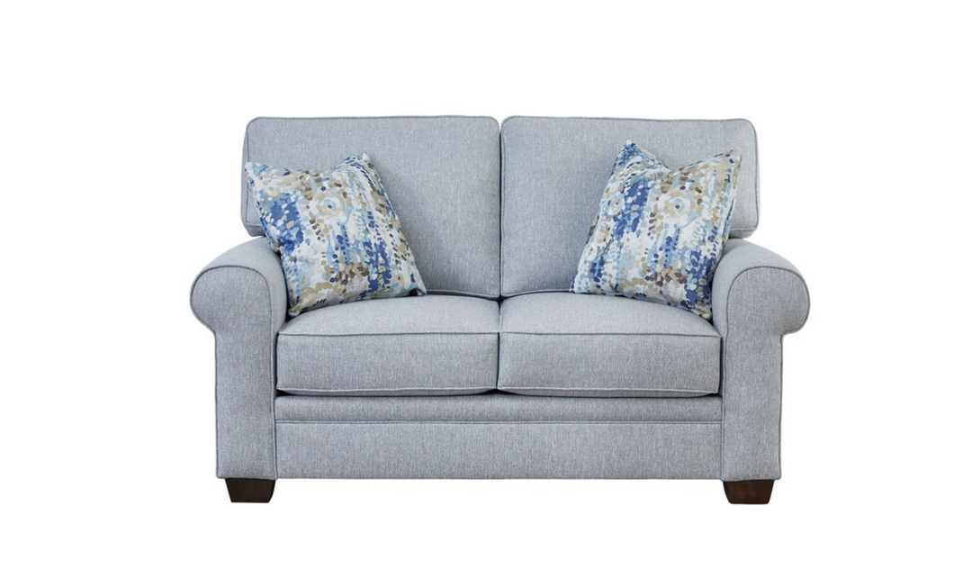 Klaussner Addison Loveseat with Rolled Arms-Jenniferfurniture