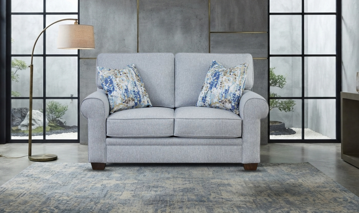 Klaussner Addison Loveseat with Rolled Arms-Jenniferfurniture