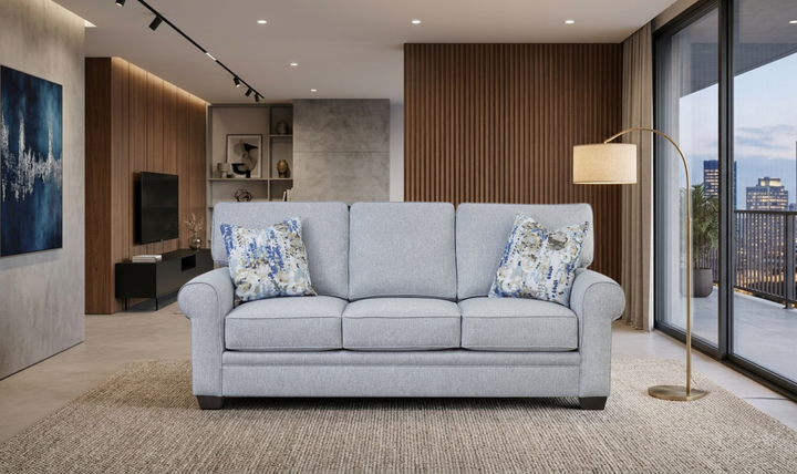 Klaussner Addison Three-Seater Sofa with Rolled Arms-Jenniferfurniture