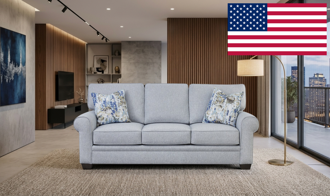Klaussner Addison Three-Seater Sofa with Rolled Arms-Jenniferfurniture