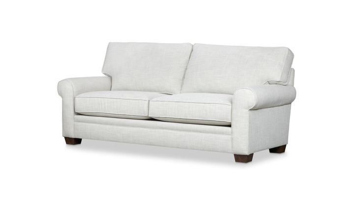 Klaussner Addison Fabric Sofa with Rolled Arms