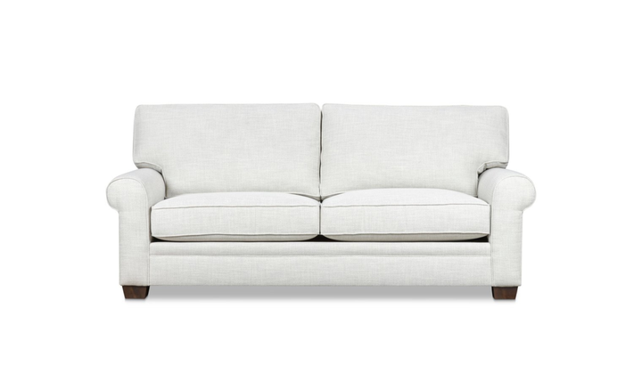 Klaussner Addison Fabric Sofa with Rolled Arms