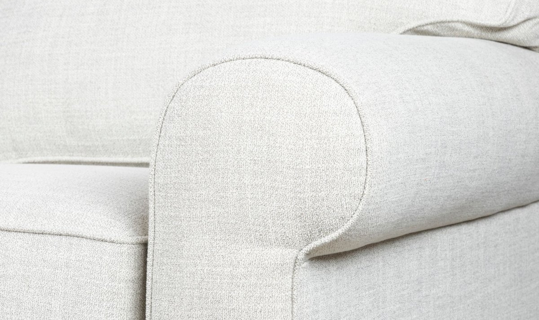 Klaussner Addison Fabric Sofa with Rolled Arms
