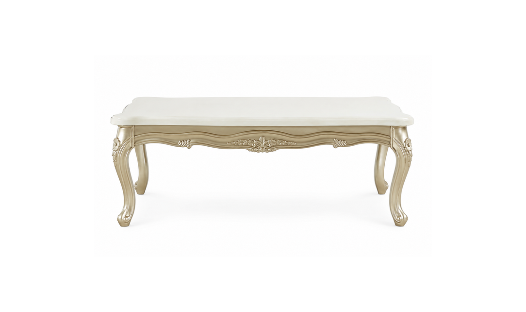 Klaussner Aeon Contemporary Glossy Coffee Table in Champagne Gold - Jennifer Furniture
