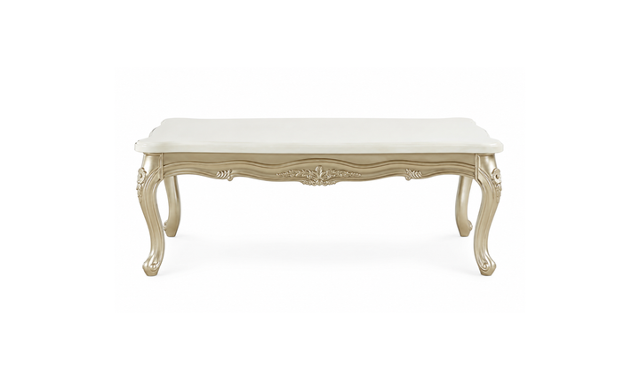 Klaussner Aeon Contemporary Glossy Coffee Table in Champagne Gold - Jennifer Furniture