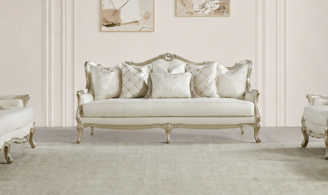 Klaussner Aeon Fabric Living Room Set In Champagne Gold-Jennifer Furniture