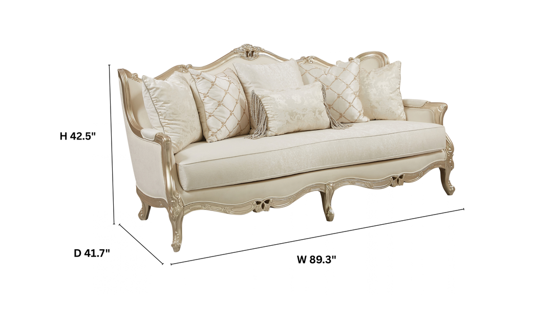 Klaussner Aeon Fabric Luxury Classic 3- Seater Sofa in Champagne Gold