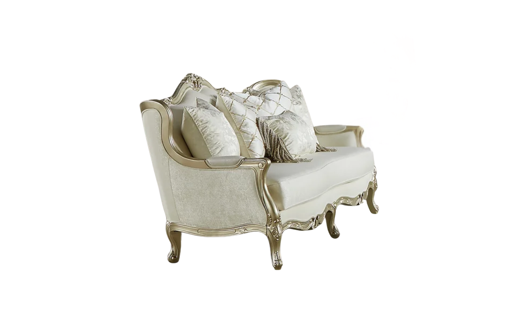 Klaussner Aeon Fabric Luxury Classic Loveseat in Champagne Gold - Jennifer Furniture