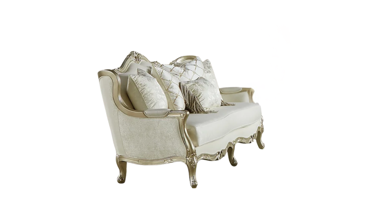 Klaussner Aeon Fabric Luxury Classic Loveseat in Champagne Gold - Jennifer Furniture