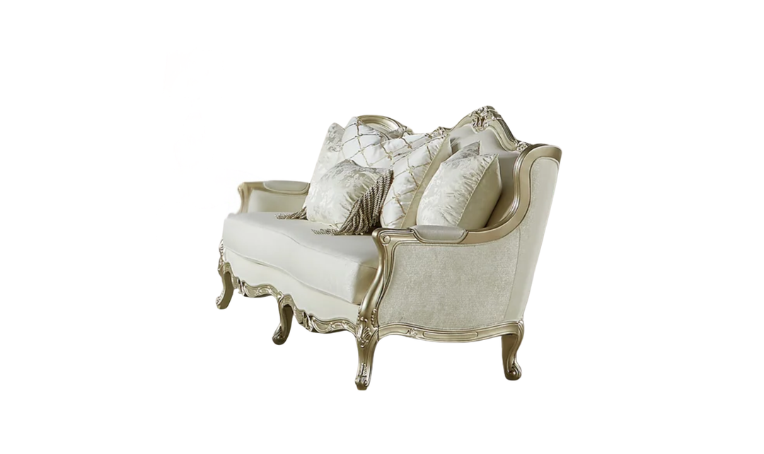 Klaussner Aeon Fabric Luxury Classic Loveseat in Champagne Gold - Jennifer Furniture