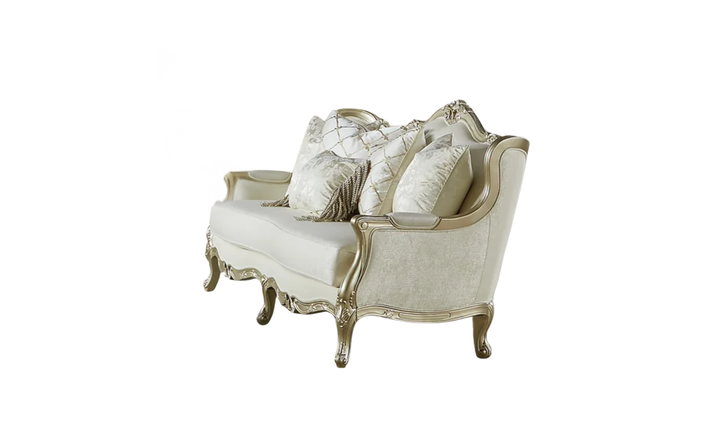 Klaussner Aeon Fabric Luxury Classic Loveseat in Champagne Gold - Jennifer Furniture
