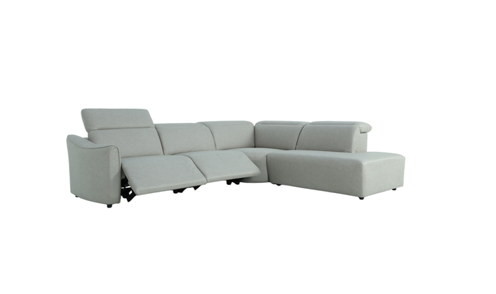 Klaussner Alcott Fabric Power Recliner Sectional Sofa with Chaise- jennifer Furniture
