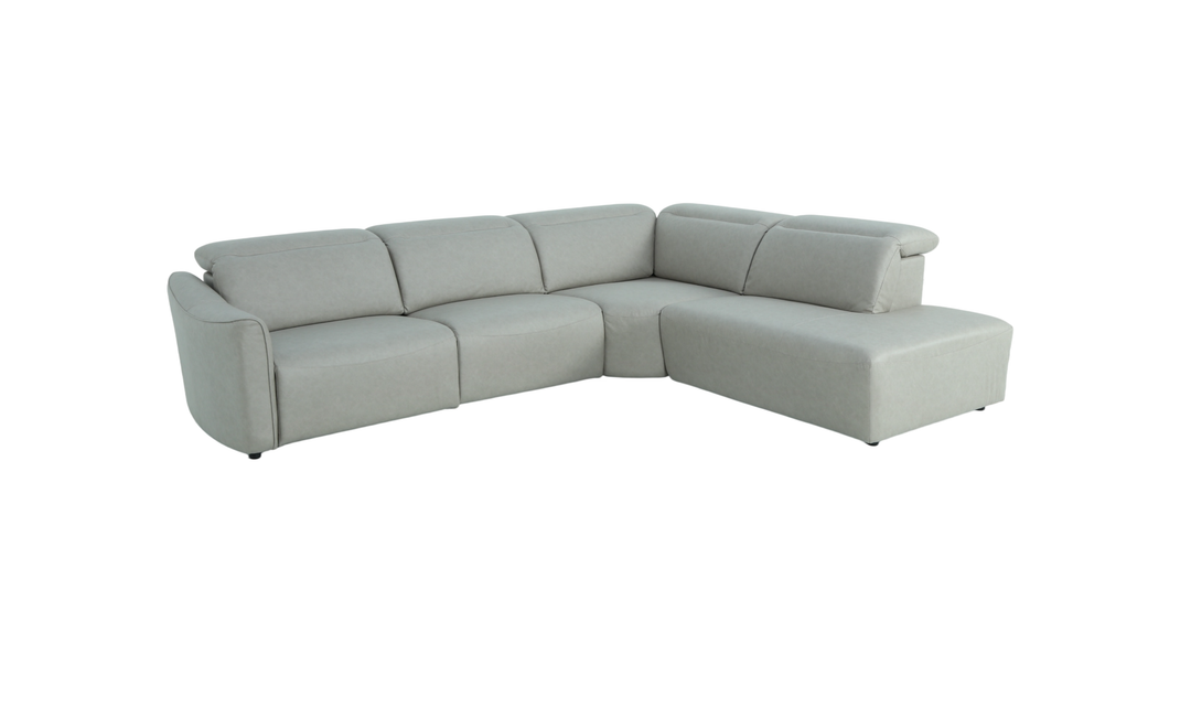 Klaussner Alcott Fabric Power Recliner Sectional Sofa with Chaise- jennifer Furniture