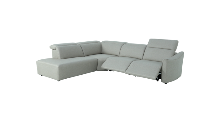 Klaussner Alcott Fabric Power Recliner Sectional Sofa with Chaise- jennifer Furniture