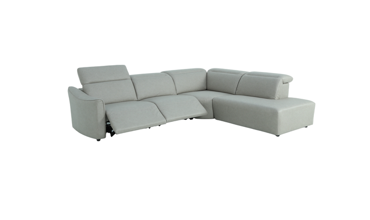 Klaussner Alcott Fabric Power Recliner Sectional Sofa with Chaise- jennifer Furniture
