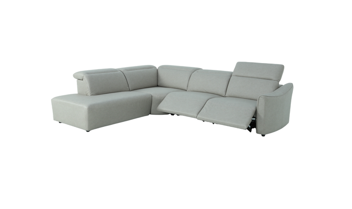 Klaussner Alcott Fabric Power Recliner Sectional Sofa with Chaise- jennifer Furniture