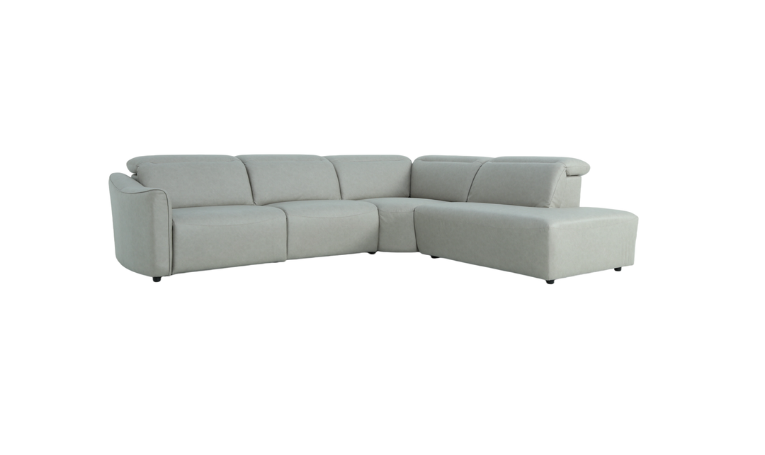 Klaussner Alcott Fabric Power Recliner Sectional Sofa with Chaise- jennifer Furniture