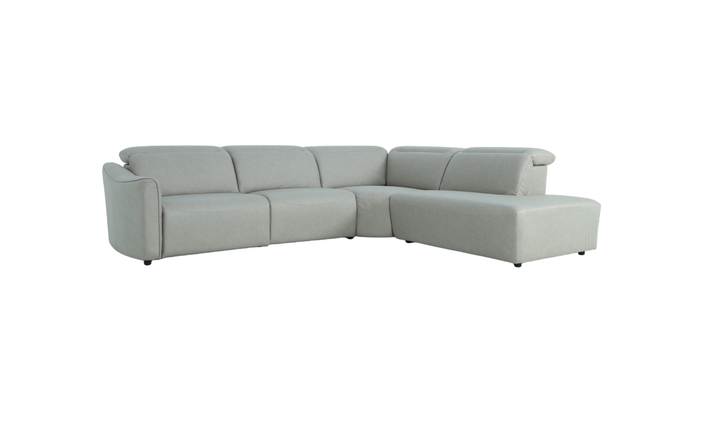 Klaussner Alcott Fabric Power Recliner Sectional Sofa with Chaise- jennifer Furniture