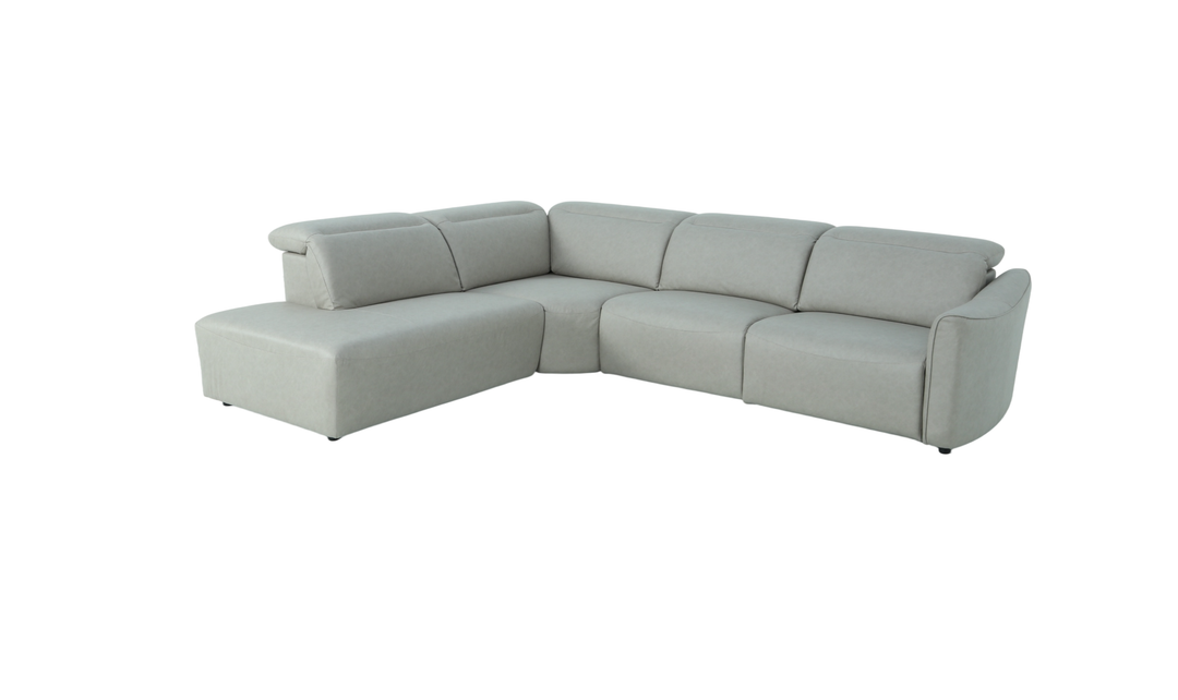 Klaussner Alcott Fabric Power Recliner Sectional Sofa with Chaise- jennifer Furniture