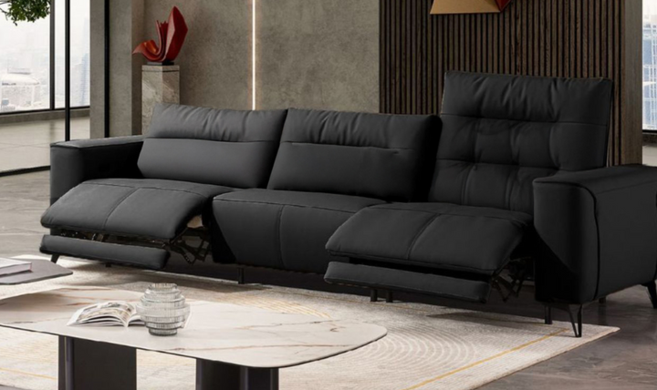 Klaussner Alessandro 3-Seater Leather Power Recliner Sofa