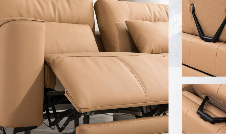 Klaussner Alessandro 3-Seater Leather Power Recliner Sofa