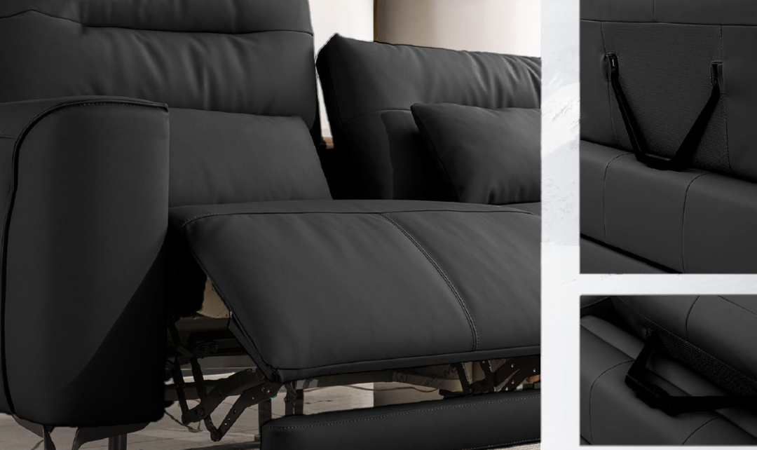 Klaussner Alessandro 3-Seater Leather Power Recliner Sofa-Jennifer Furniture