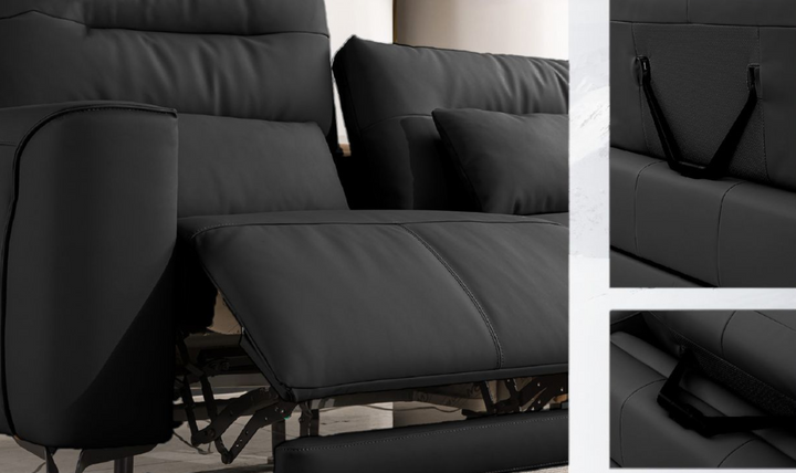 Klaussner Alessandro 3-Seater Leather Power Recliner Sofa-Jennifer Furniture