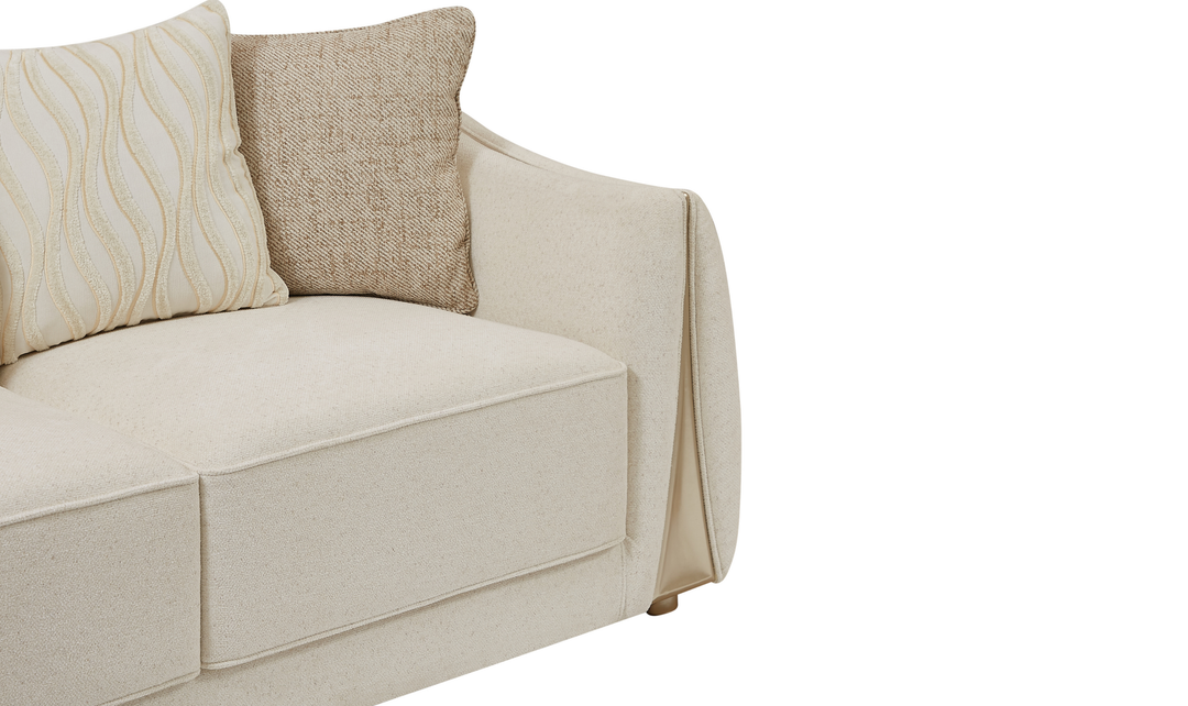 Klaussner Amarylis Extra-Large Four Seater Sofa in Champagne Gold Finish