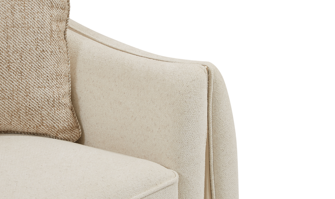 Klaussner Amarylis Extra-Large Four Seater Sofa in Champagne Gold Finish