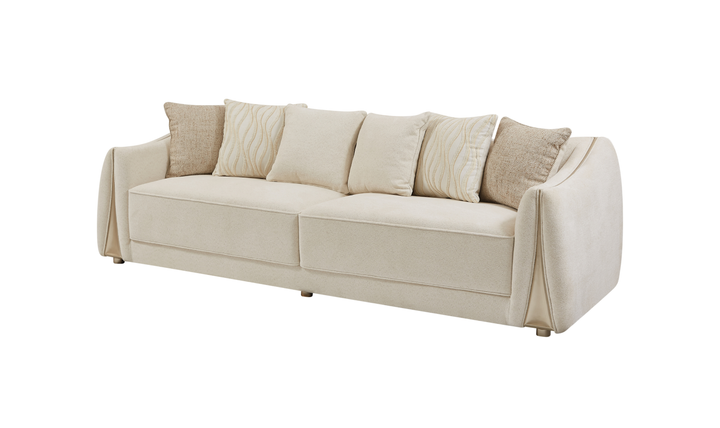 Klaussner Amarylis Extra-Large Four Seater Sofa in Champagne Gold Finish