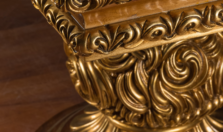 Klaussner Anna Classic Double-Pedestal Dining Table with Curved Design-Jennifer furniture