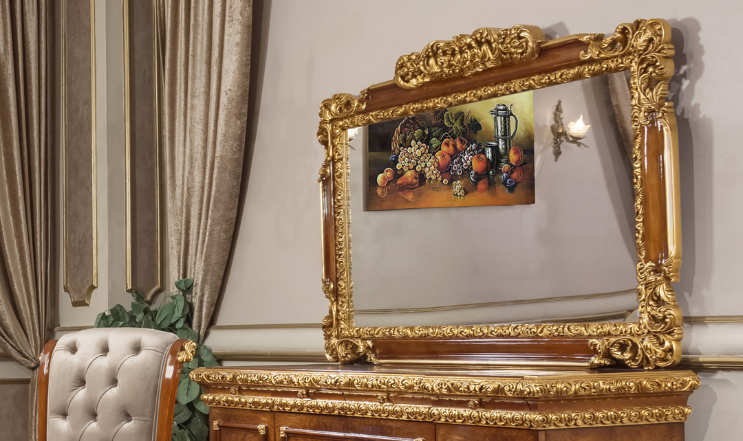 Klaussner Anna Luxury Carved Wall Mirror with Classic Detailing-JenniferFurniture