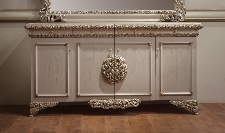 Klaussner Anna Luxury Curved Buffet with Ornate Detailing